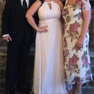 AZAZIE Melody Blushing pink formal dress.